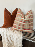 Rust Chenille Pillow Cover Love, Ravin Collection