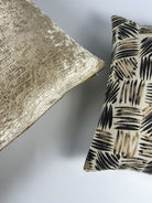 Cream, Black and Tan Scribble Pillow Cover Love, Ravin Collection