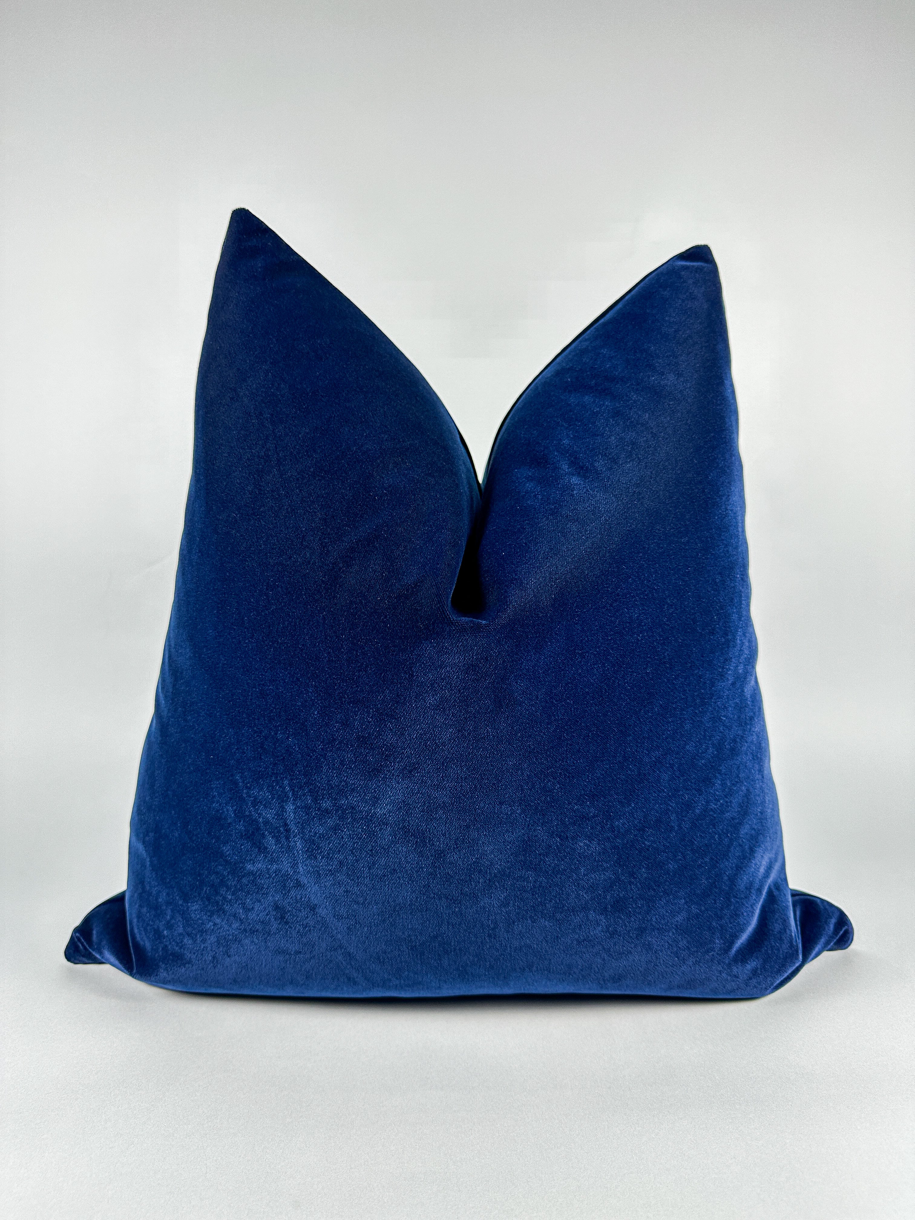 Navy Blue Velvet Pillow Cover simple Love, Ravin Collection