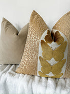 Gold Leopard and Midas Butterfly Pillow Cover Love, Ravin Collection