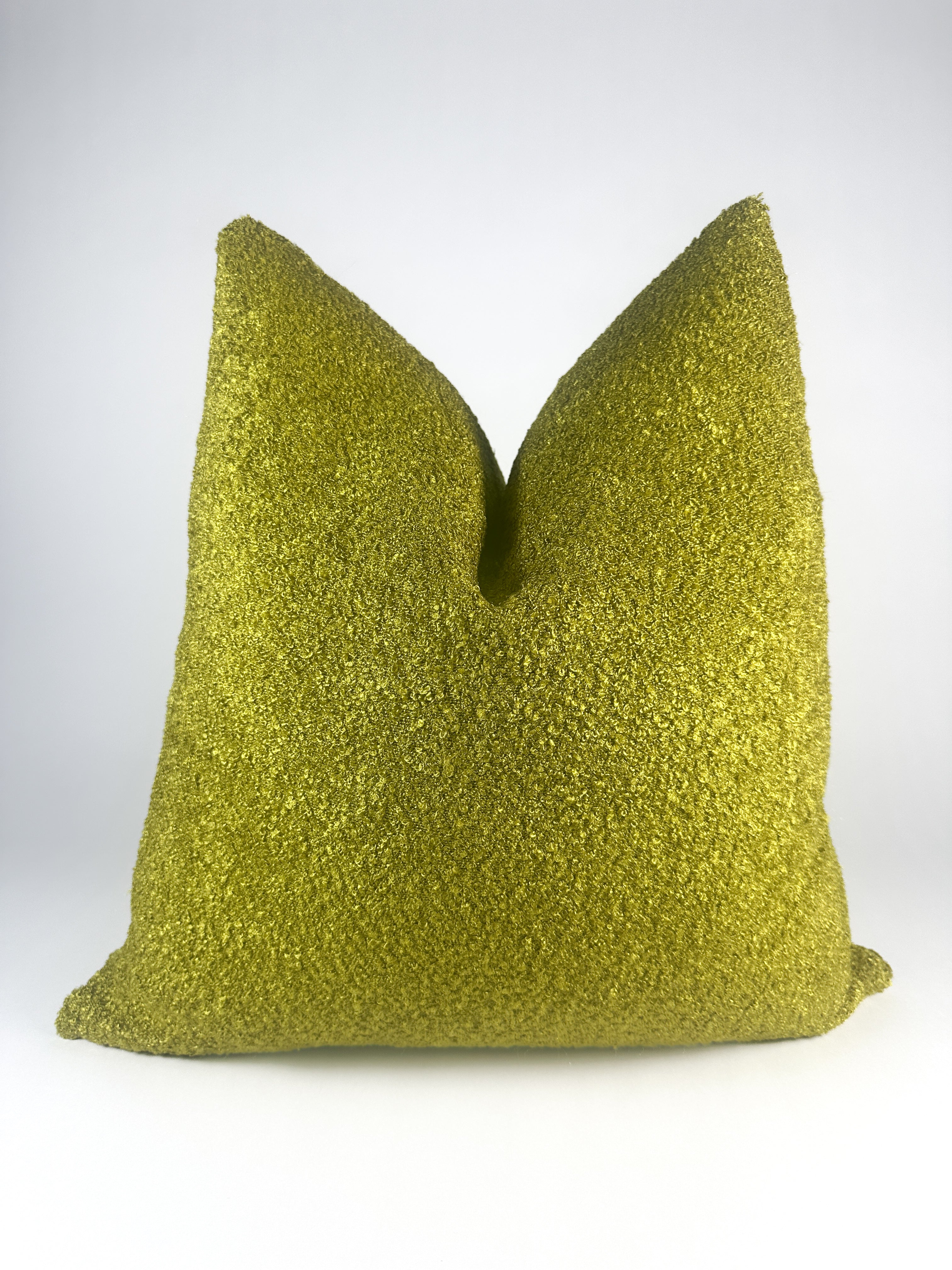 Citron Boucle Pillow Cover Love, Ravin Collection