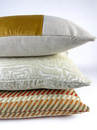 Tan and Orange Diagonal Pillow Cover Love, Ravin Collection