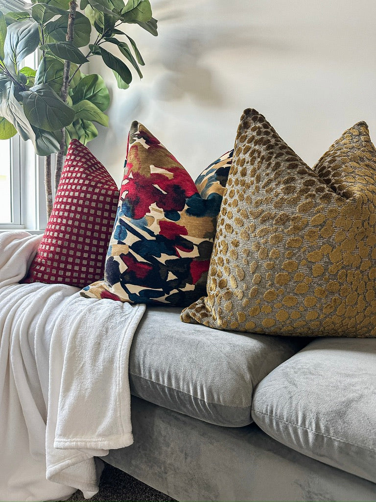 Wild Bloom and Gold Pillow Combo Love, Ravin Collection