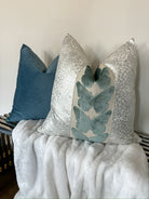 Silver Leopard and Spa Butterfly Pillow Cover Love, Ravin Collection