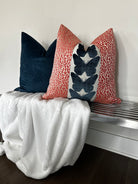 Coral Leopard and Ocean Butterfly Pillow Cover Love, Ravin Collection