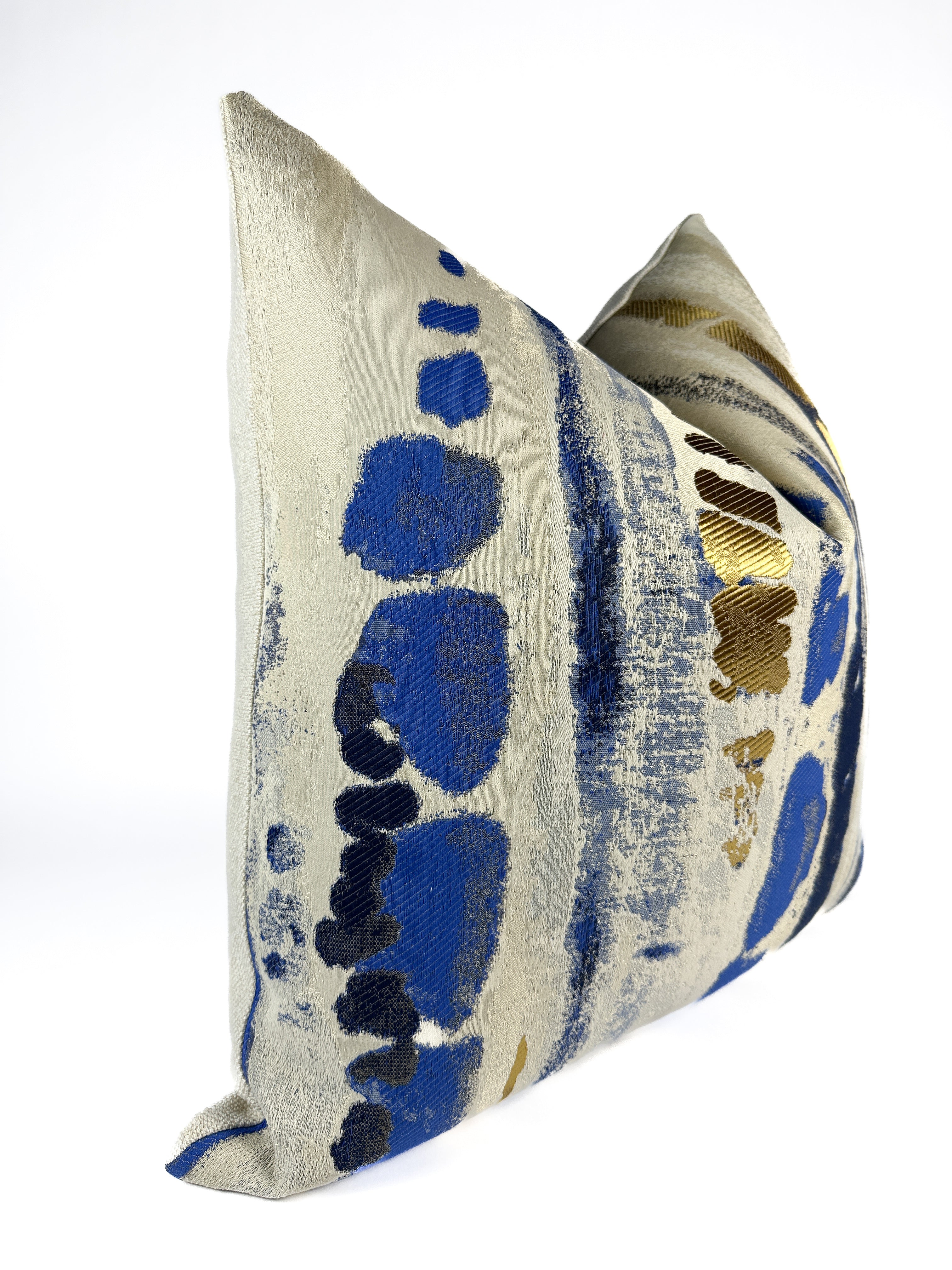 Blue and Gold Pillow Cover Love, Ravin Collection