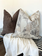 Beige Palm Sketch Pillow Cover Love, Ravin Collection