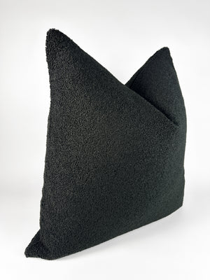 Onyx Bouclé Pillow Cover
