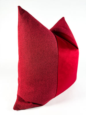 Crimson Bloom Monochrome Pillow Cover