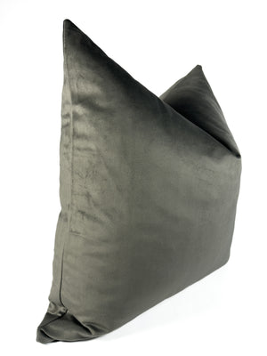 Charcoal Steel Solid Pillow Cover