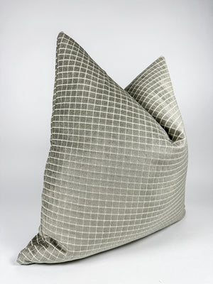 Zinc Chenille Checker Print Pillow Cover