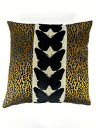 Onyx Leopard and Jet Butterfly Pillow Cover Love, Ravin Collection