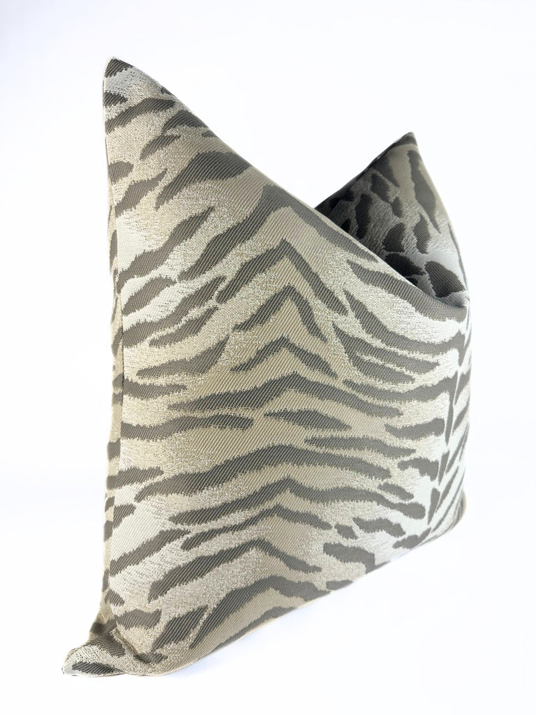 Grey and Beige Tiger Pillow Cover Love, Ravin Collection