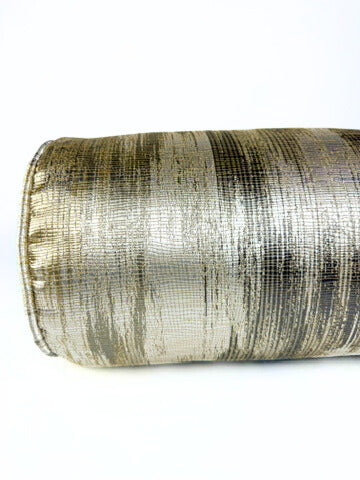Charcoal, Gold, and Silver Blurred Bolster Cover Love, Ravin Collection