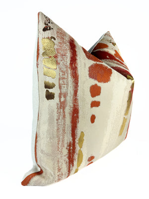 Orange and Gold Pillow Cover