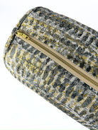 Grey and Gold Textured Print Bolster Cover Love, Ravin Collection