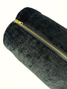 Black Midnight Chenille Bolster Cover Love, Ravin Collection