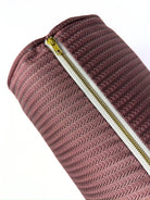 Dusty Mauve Pinstripe Bolster Cover Love, Ravin Collection