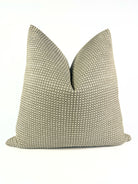 Cream and Beige Knit Grid Pillow Cover simple Love, Ravin Collection