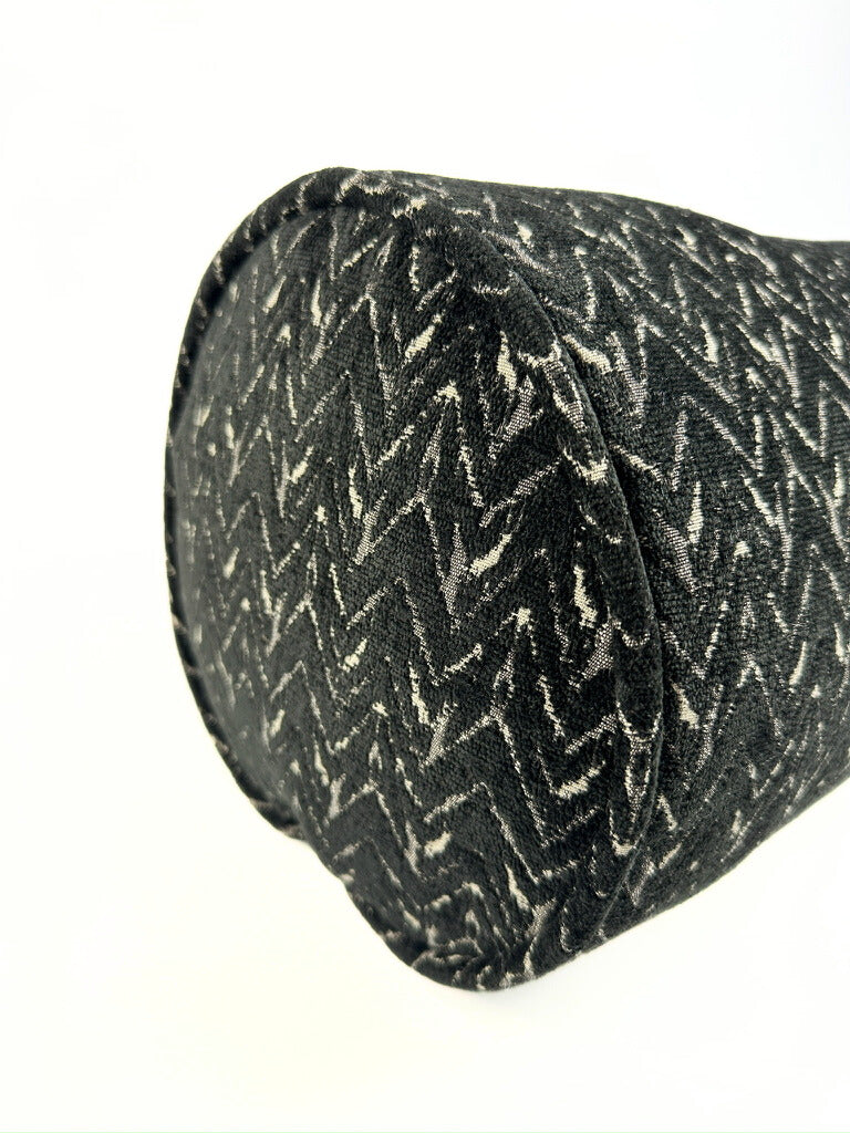 Grey and Black Zigs Bolster Cover Love, Ravin Collection