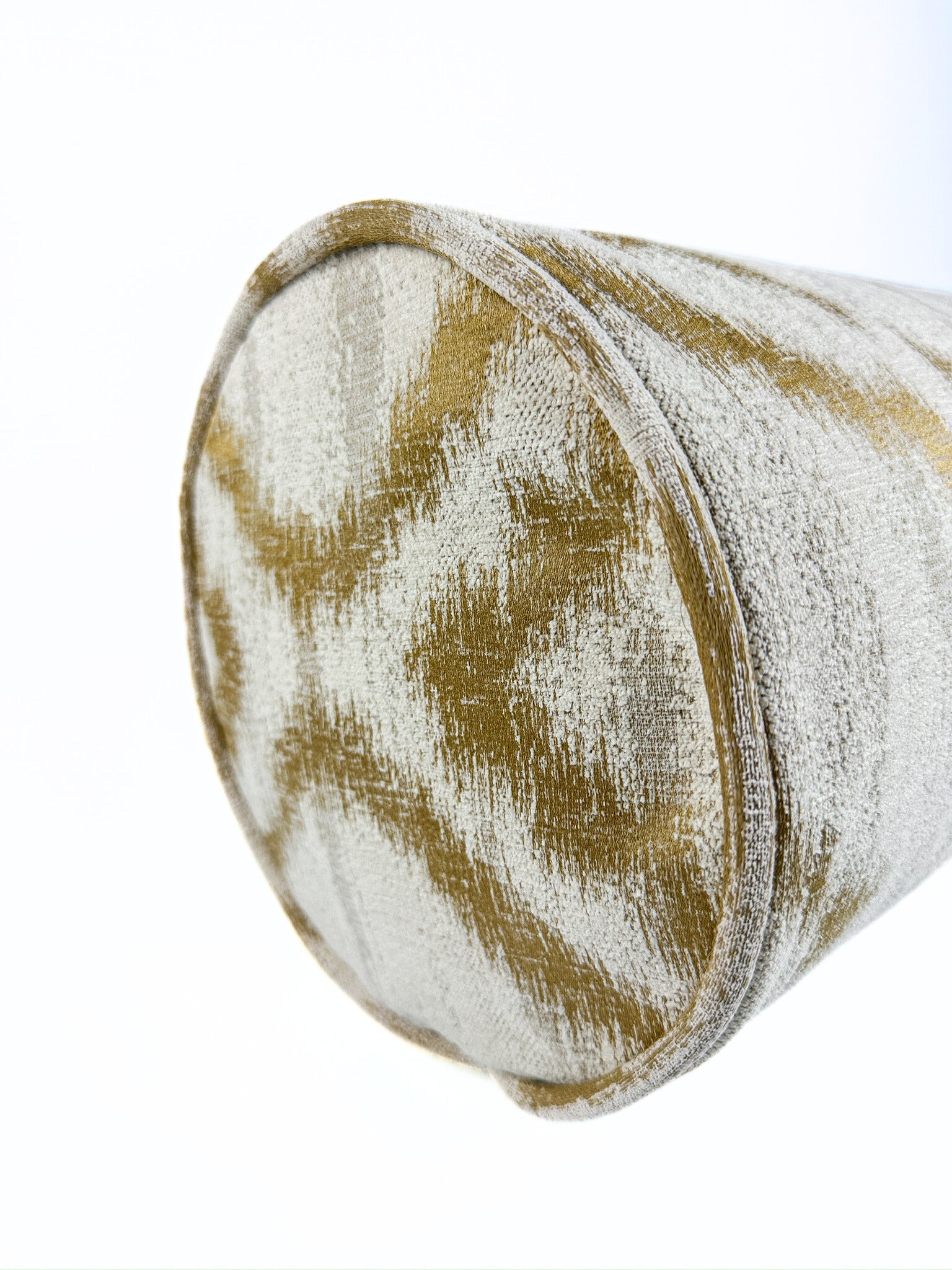 Gold and White Tilework Bolster Cover Love, Ravin Collection