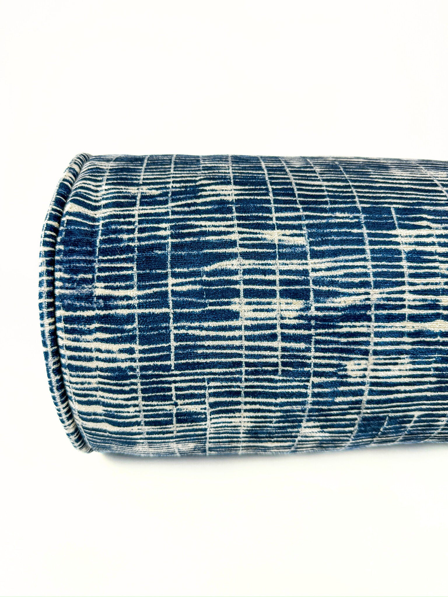 Royal Blue Lines Bolster Cover Love, Ravin Collection