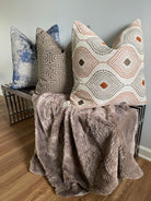 Chocolate Brown Maze Pillow Cover Love, Ravin Collection