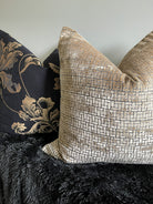 Black and Gold Cattleya Pillow Cover Love, Ravin Collection