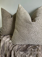 Chocolate Brown Maze Pillow Cover Love, Ravin Collection